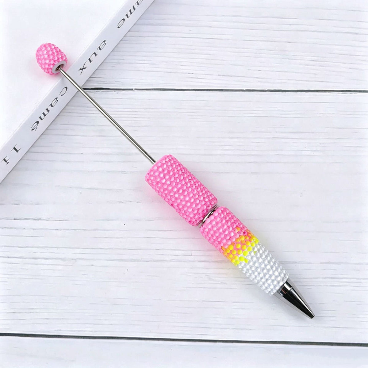 Creative DIY Candy Color Matching Rhinestones Beadable Pen 9