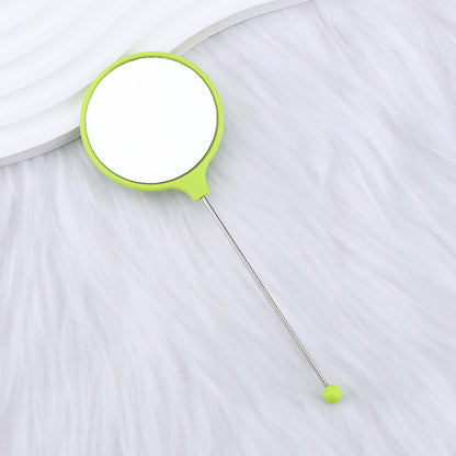 Beadable Mirrors Mini Handheld Round