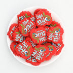 Halloween Red Apple Silicone Focal Beads with Eyeball Design 20pcs