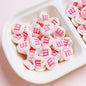 Glossy M Beans Acrylic Beads 14mm Colorful Candy 10pcs 15