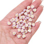 Makaron Heart Acrylic Beads 8x7mm Two Tone Translucent 60pcs 9