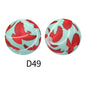15mm Silicone Beads Rhombus Printed Design 50pcs 14