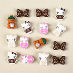 3D Designer Style Silicone Focal Beads Cat Bear Heart Shapes 20pcs