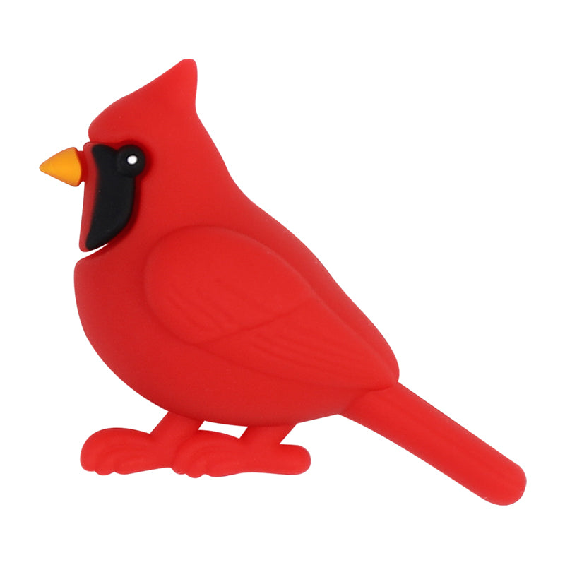 3D Black White Swan Cardinals Silicone Focal Beads 20Pcs  10