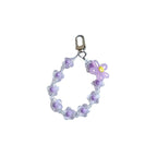 Acrylic Flower Beaded Keychain Pastel Translucent Floral Charm 5