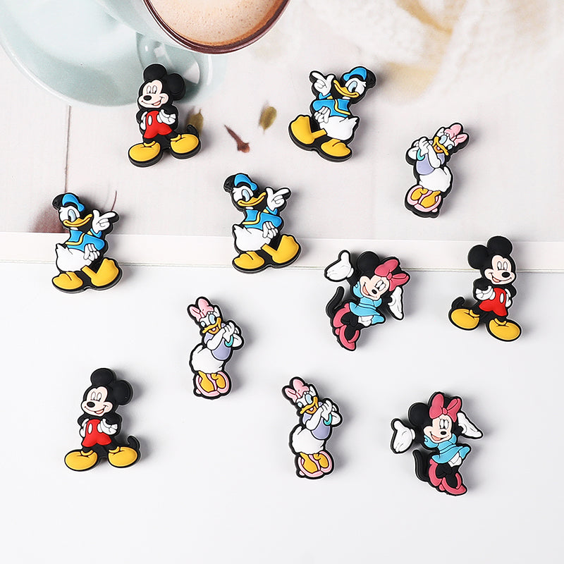 Silicone Focal Beads Disney Mickey Minnie Daisy Donald Duck Distinct Poses 20pcs 13