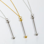 Beadable Metal Necklaces With Bars