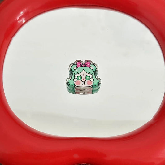 Adorable Crybabe Acrylic Beads 25mm Enamel Painted 10pcs 2