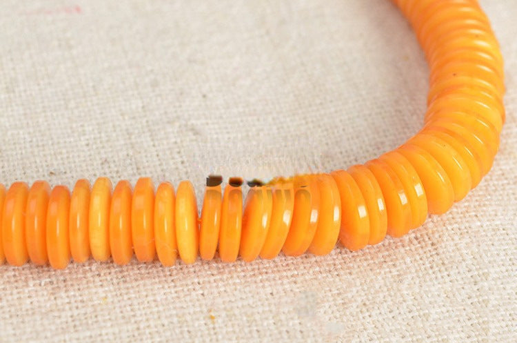 Resin Flat Spacer Beads 6mm 8mm Imitation Beeswax Colors 100pcs 6