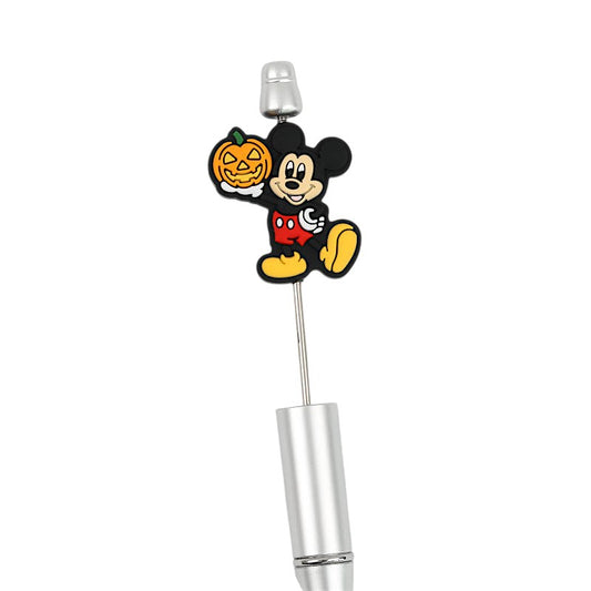 Silicone Focal Beads Halloween Pumpkin Mickey Holding Jack O Lantern 20pcs 2