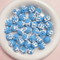 Hand Painted Jelly Bean Acrylic Beads 16mm Cream Colors 10pcs 4