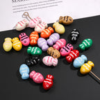 Painted Fish Acrylic Beads 22mm Colorful Cute 20pcs