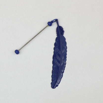 Beadable Feather Bookmarks Metal Colorful Detailed 13g