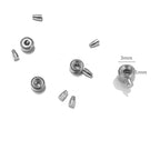 Stainless Steel Crimp Metal Beads 3mm 3.5mm Pressure Cooker Shape 20pcs 6