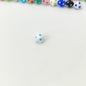 Lampwork Glass Beads Rhombus 12mm Jelly Color Polka Dot 8pcs 11