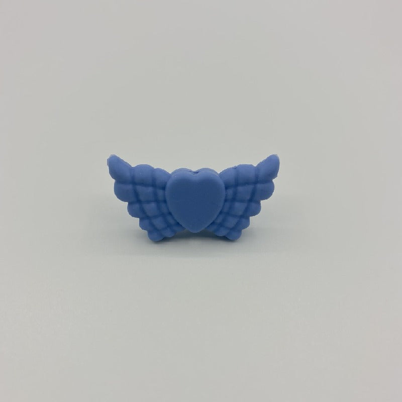 Wing Silicone Beads Mixed Colors 20pcs 40