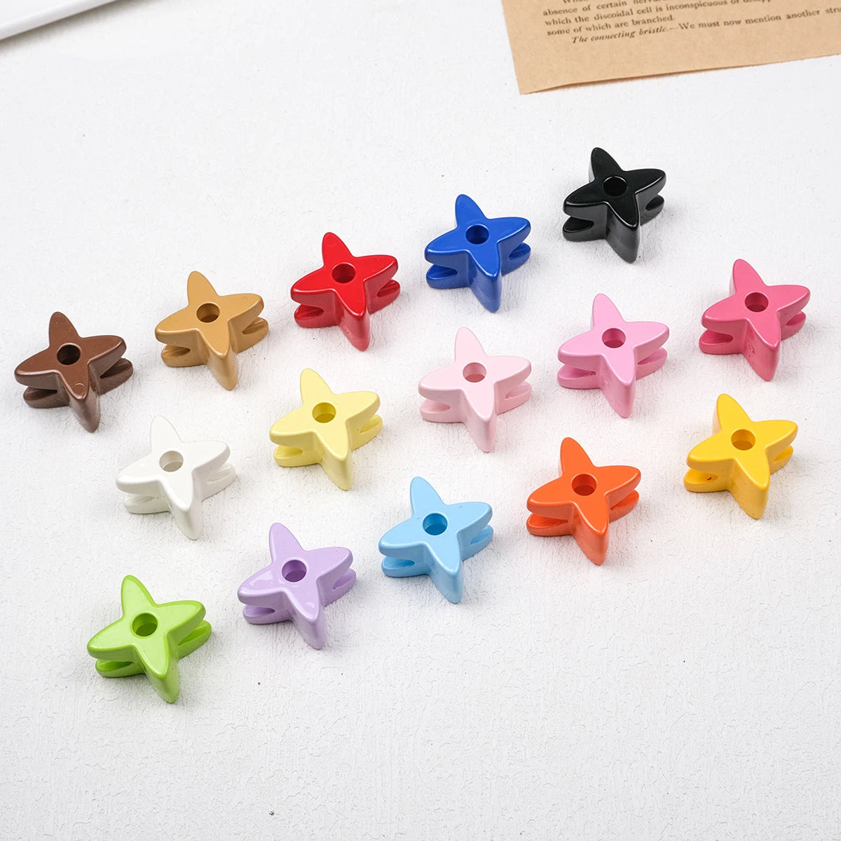 Glossy Clover Shaped Acrylic Beads 25x24x14mm Hole 6mm 20pcs 2