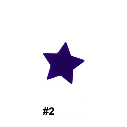 14mm Star Silicone Beads Solid Colors Matte Finish 50pcs 4