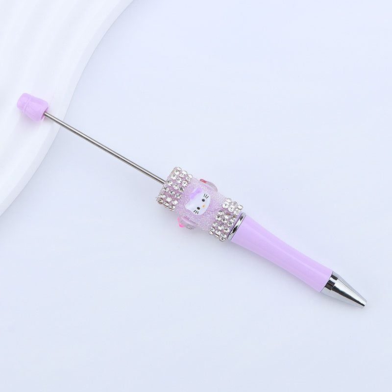 Beadable Pen with Kitty and Rhinestone  35