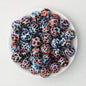 15mm Colored Leopard Print Round Silicone Beads 50pcs 6
