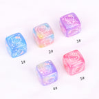 Gradient Square Acrylic Beads 14mm Jelly Texture Hello Kitty Printed 10pcs 4