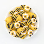 3D Yellow Daisy Dwarf Silicone Focal Beads 20pcs  2