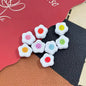 Smiley Face Sunflower Acrylic Beads 16mm Glossy Colorful 20pcs