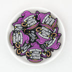 Silicone Focal Beads Halloween Witch Hat Coffee Design 20pcs