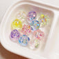 Spiral Acrylic Beads 17mm Transparent Pastel Colors 10pcs 12