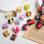 Square Acrylic Beads 14mm Building Block Part Mixed Colors 30pcs