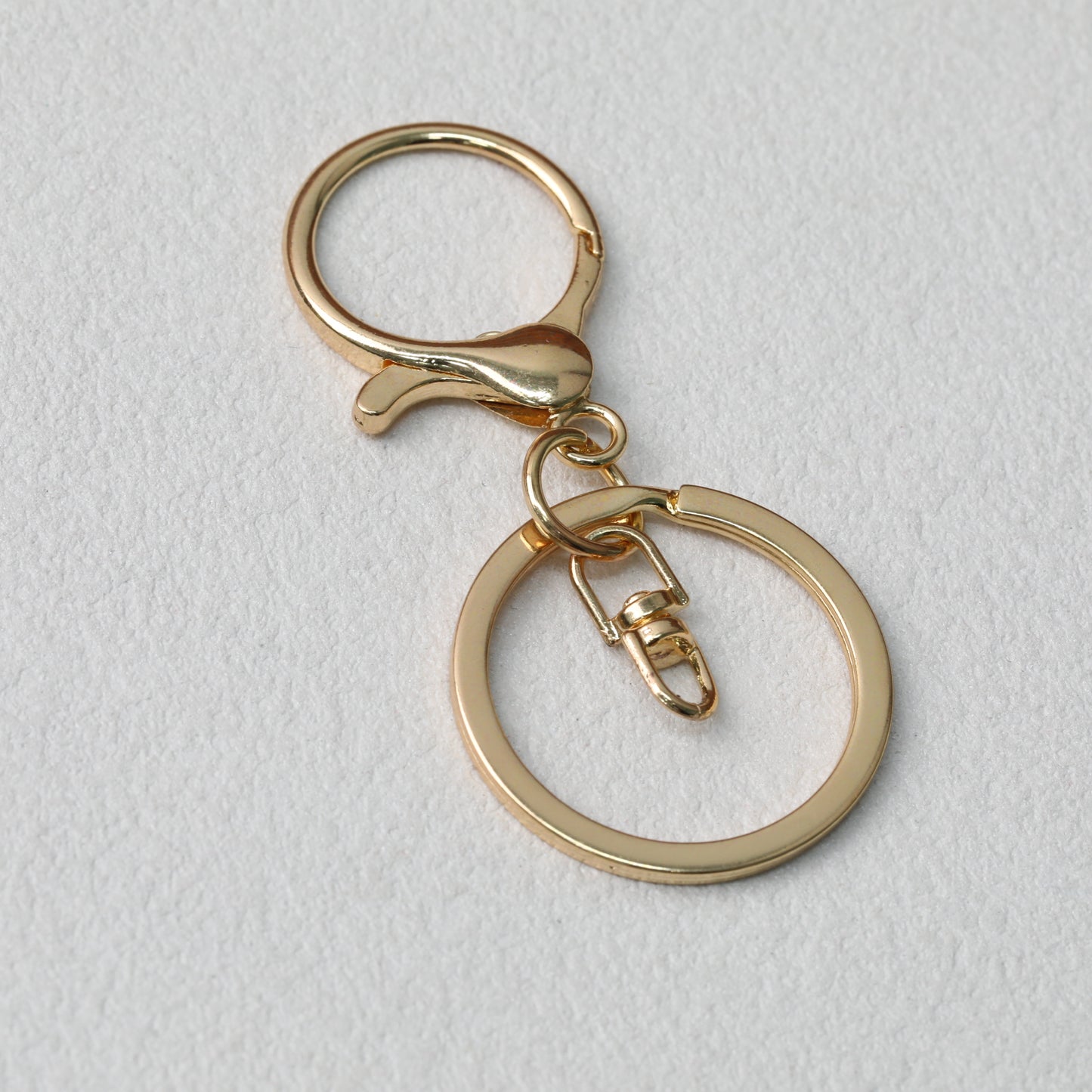 Zinc Alloy Lobster Clasp Keychain Hardware with Split Ring