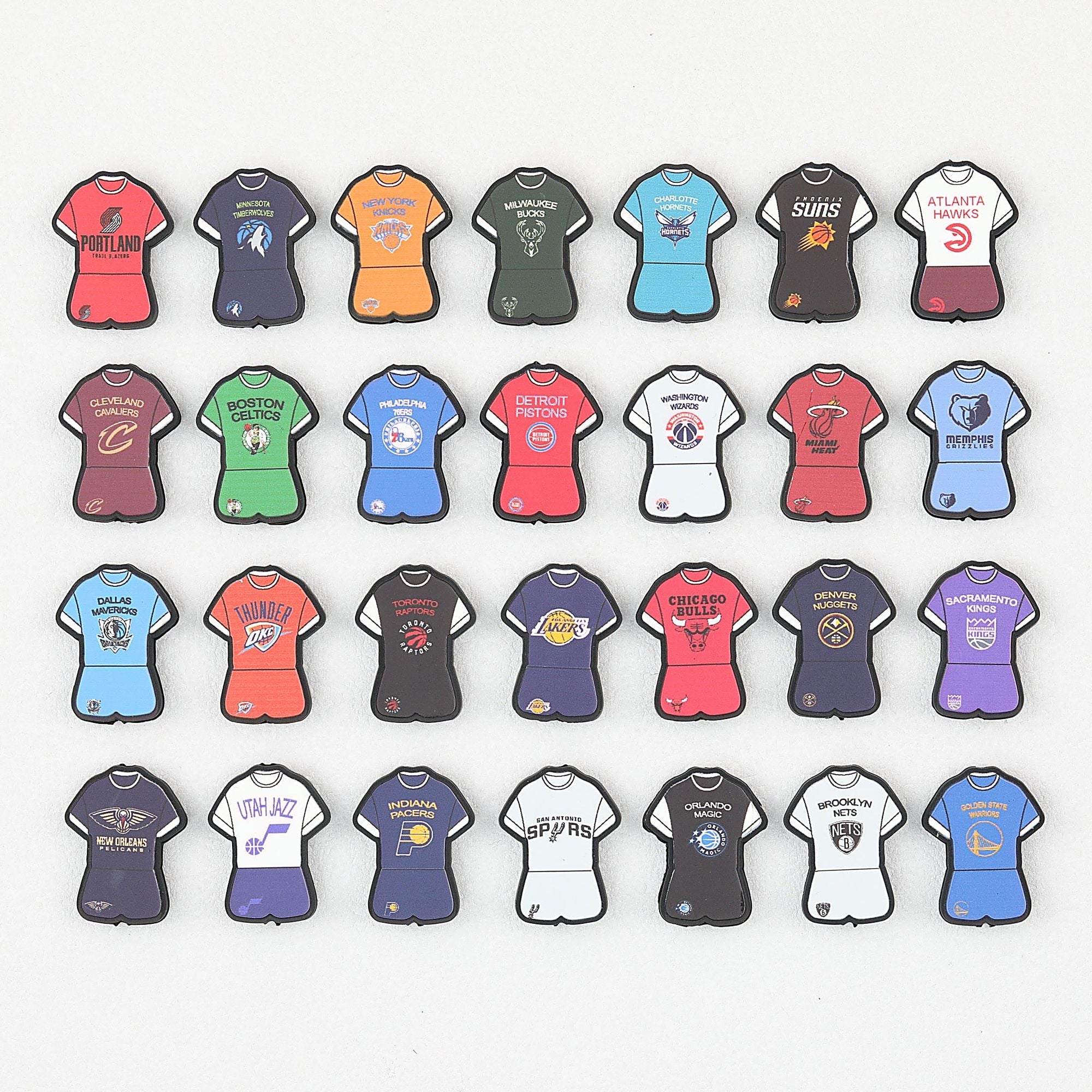 Sports Jersey Silicone Beads Basketball Team Uniform Printed 20pcs