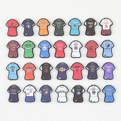 Sports Jersey Silicone Beads Basketball Team Uniform Printed 20pcs