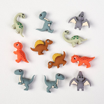 3D Cute Brontosaurus Dinosaur Silicone Focal Beads 20 Pcs 3