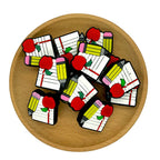 Silicone Focal Beads Apple Book Holding Pencil 20pcs 2