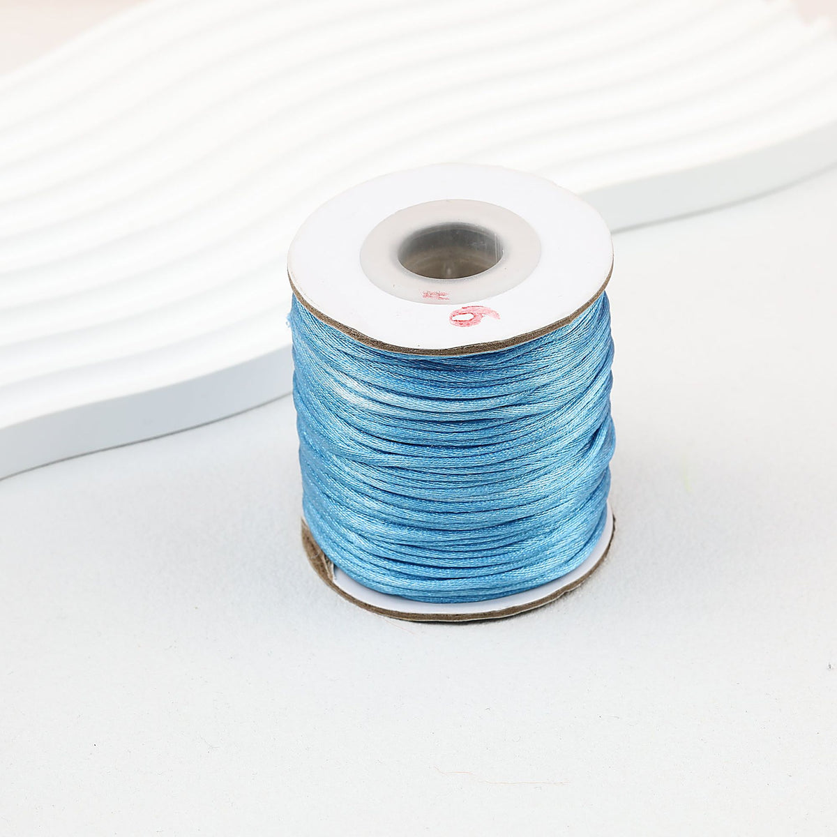 Nylon String Beading Cord 2mm Diameter Gold 38 Yards - #6 Light Blue