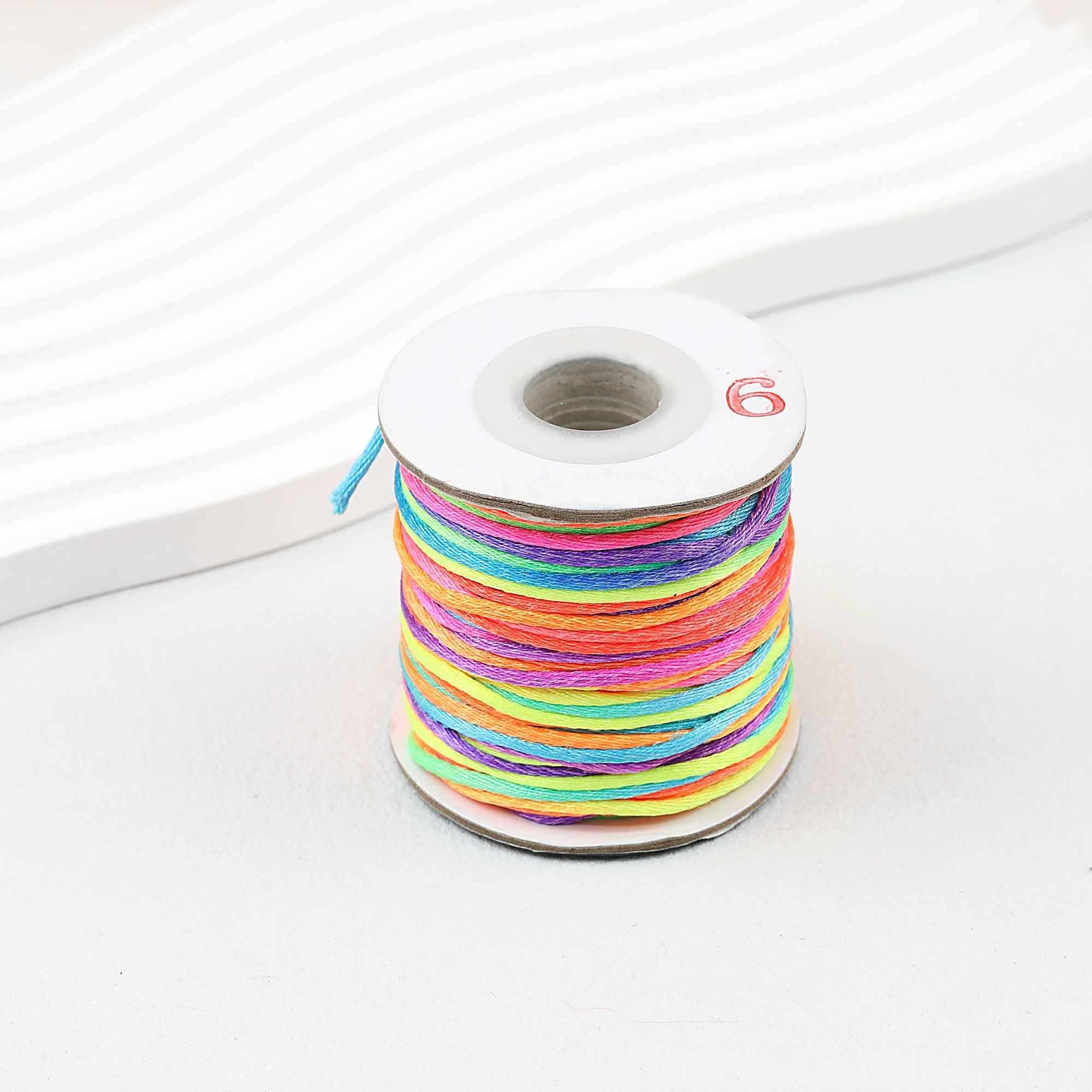 Nylon String Beading Cord 2mm Diameter Gold 38 Yards - #20 Multicolor