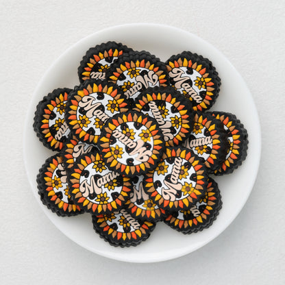 Floral Sunflower Silicone Focal Beads Mom Design 20pcs