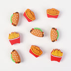 Silicone 3D Focal Beads Fast Food Chicken Nuggets French Fries Taco Pizza 20pcs 2