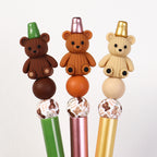 3D Cute Sweater Bear Silicone Focal Beads 20pcs 9