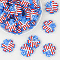 Patriotic Medical Symbol Silicone Focal Beads 20 pcs