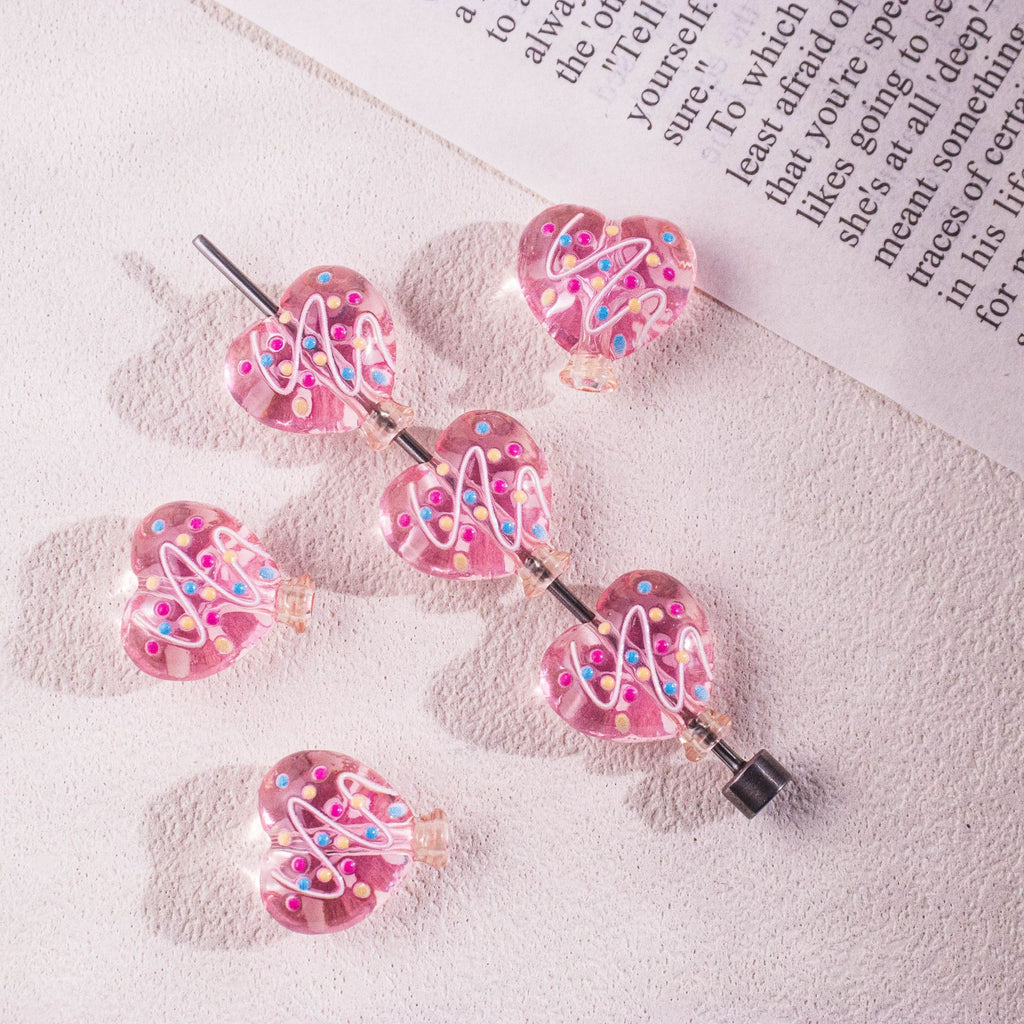 Heart Balloon Acrylic Beads 22mm Decorative 20pcs 3