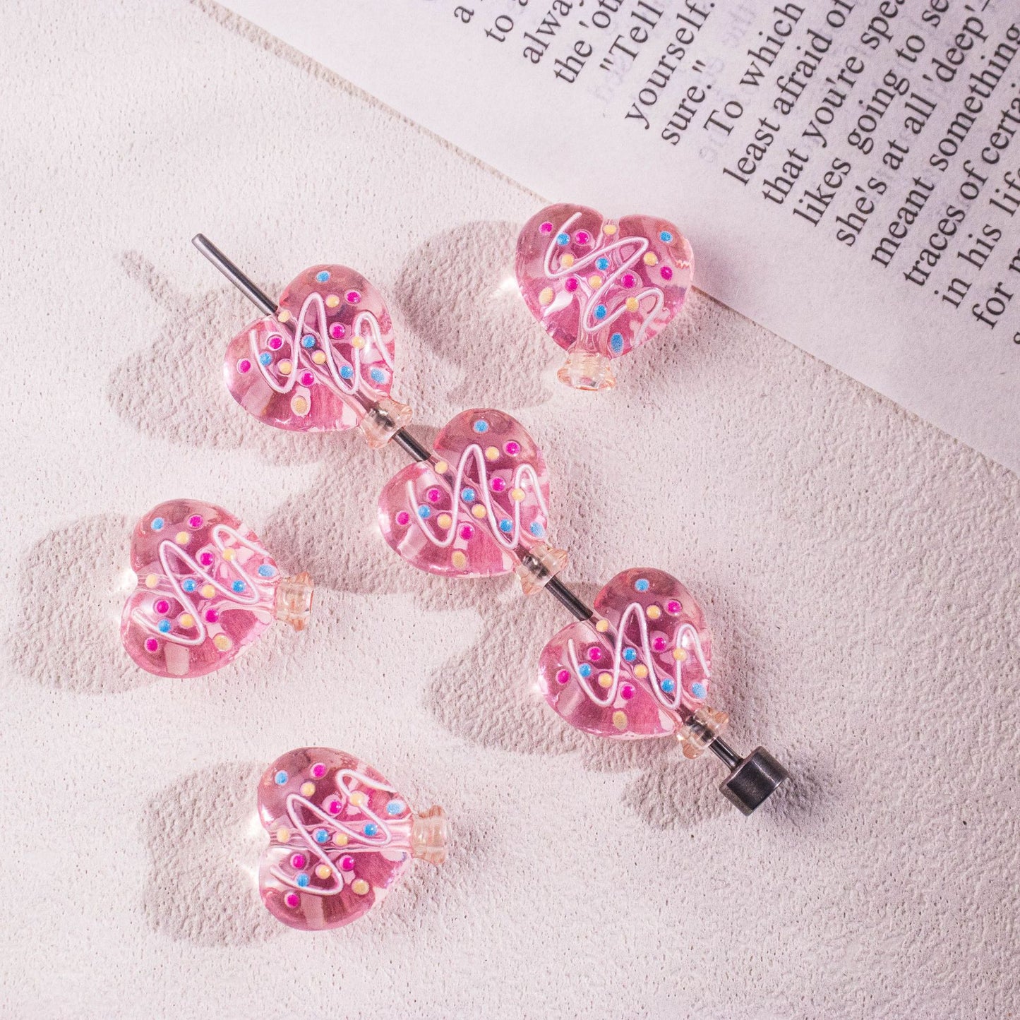 Heart Balloon Acrylic Beads 22mm Decorative 20pcs 3