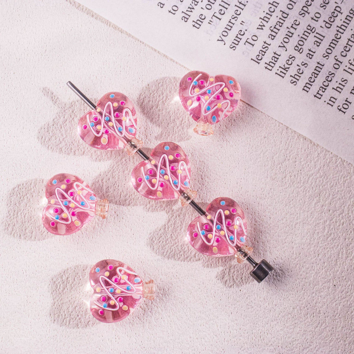 Heart Balloon Acrylic Beads 22mm Decorative 20pcs 3