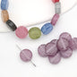 Glitter Flat Round Resin Beads 12mm Shiny Sparkle Colors 50pcs 11