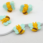 Cute Green Wing 3D Silicone Focal Beads Bee Design 20pcs