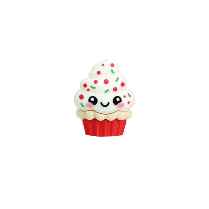 3D Mini Sugar Sprinkle Cupcake Silicone Focal Beads 20pcs 11