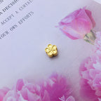 Flower Metal Beads 10mm Dual Color Peach Blossom Enamel Zinc Alloy 20pcs 4