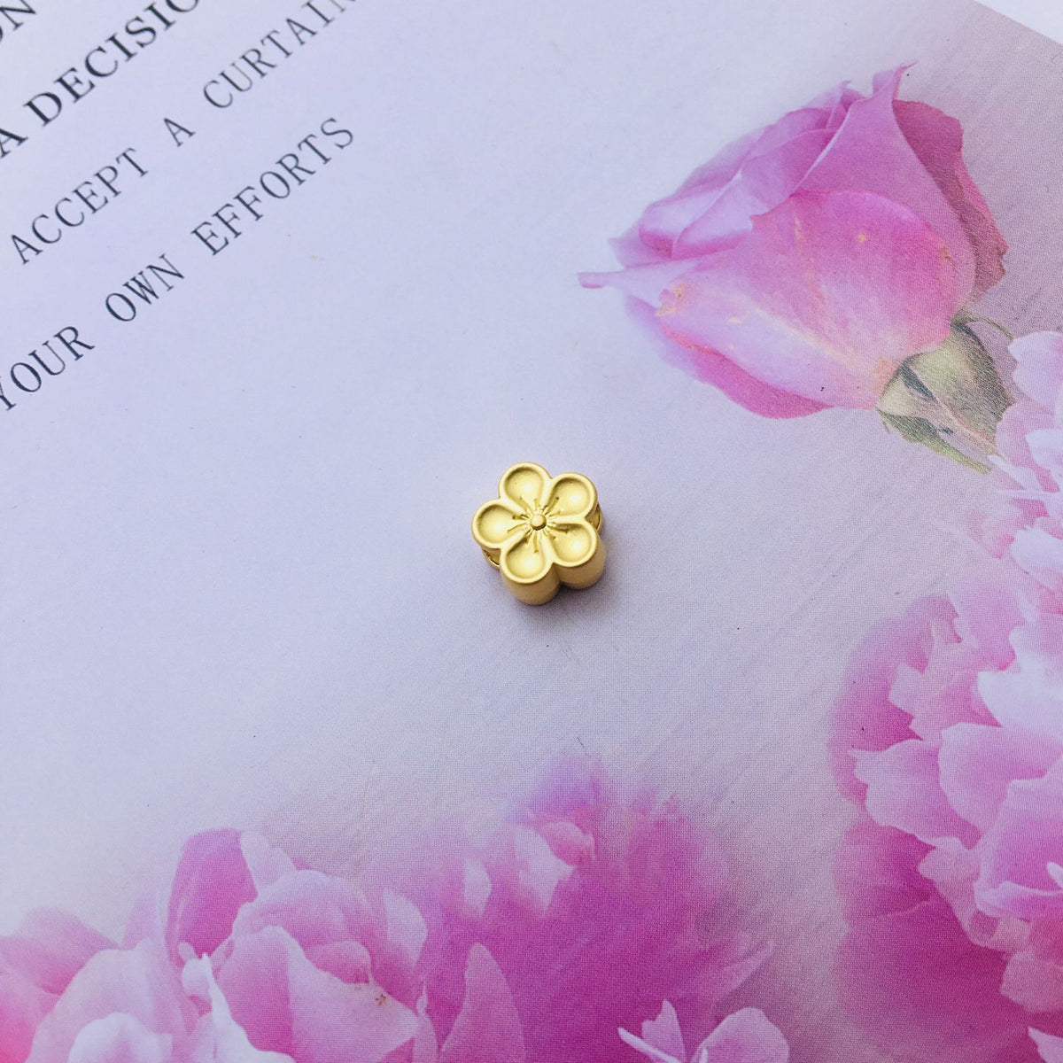 Flower Metal Beads 10mm Dual Color Peach Blossom Enamel Zinc Alloy 20pcs 4