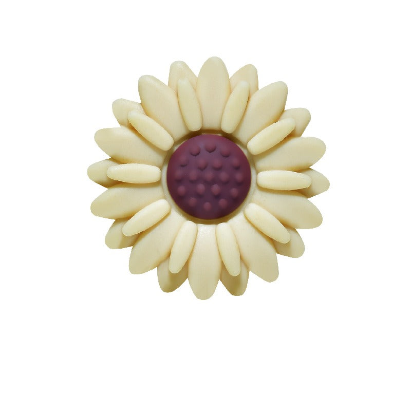 Silicone Focal Beads Daisy Sunflower Round Layout 20pcs 13